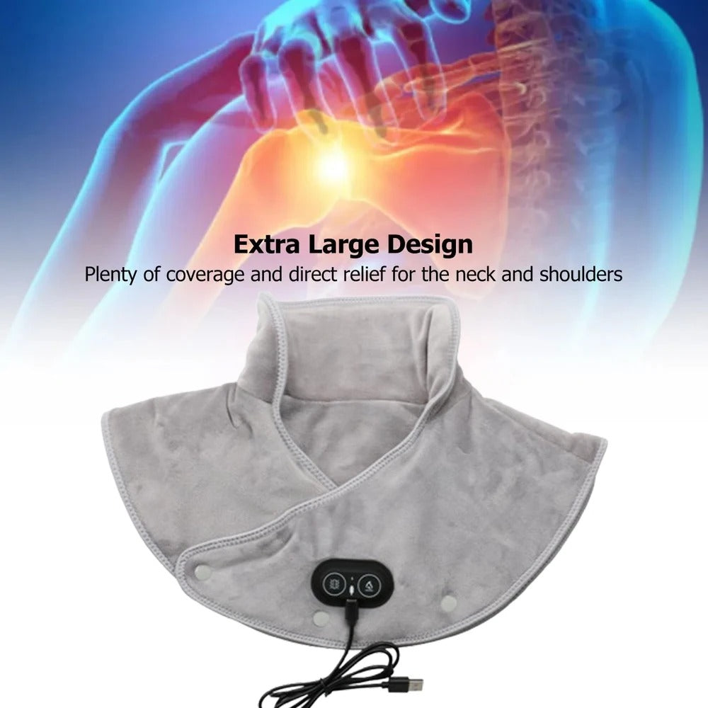 Electric USB Heated Wrap for Neck and Shoulder with 3 Temperature Levels
