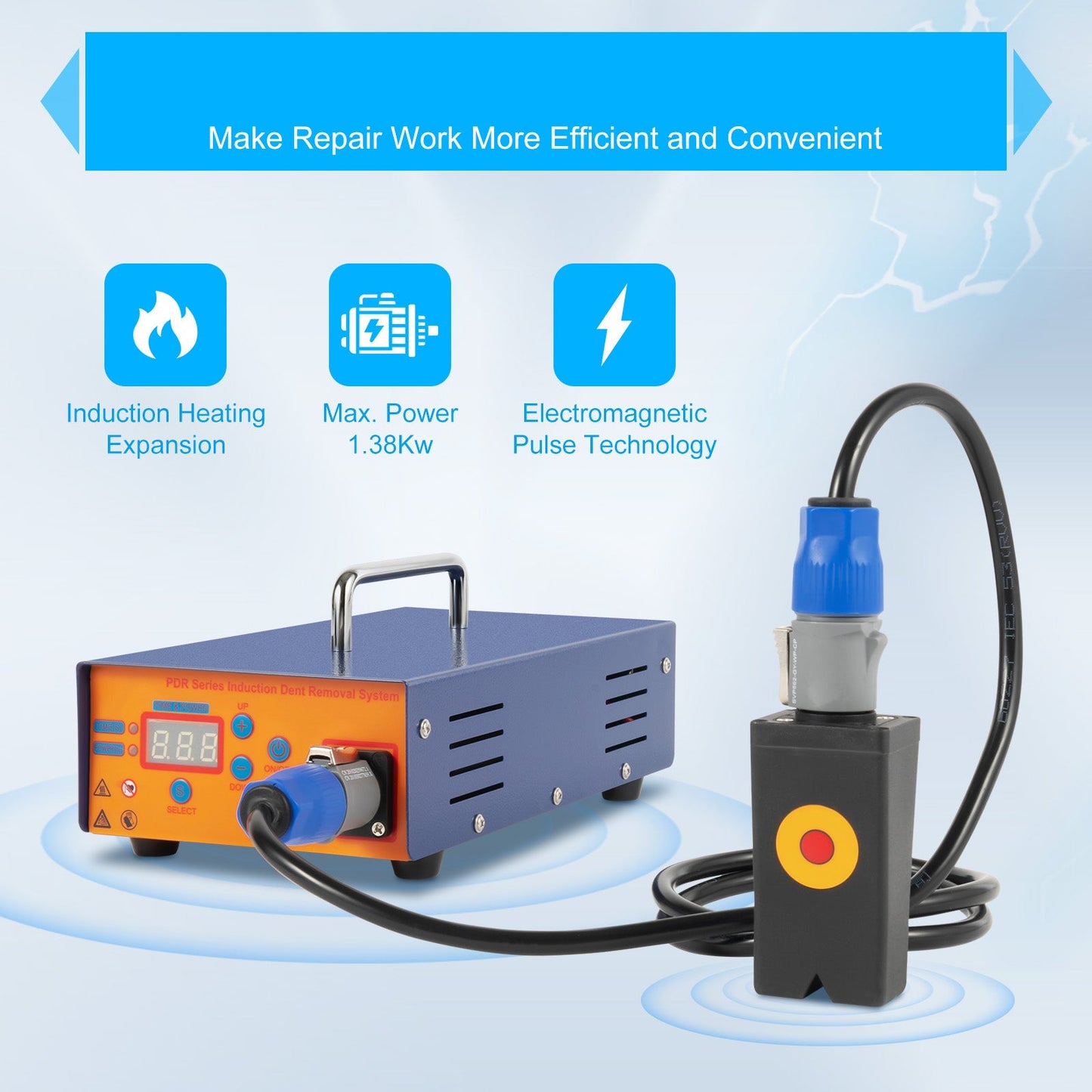 1380W Paintless Dent Repair Machine with Digital Display and Case