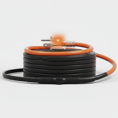 Self-Regulating Pipe Heating Cable with Freeze Prevention Wrap for Water Lines
