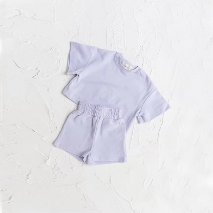 T Shirt and Shorts Set for Summer Play and Everyday Wear for Kids, 2 Piece
