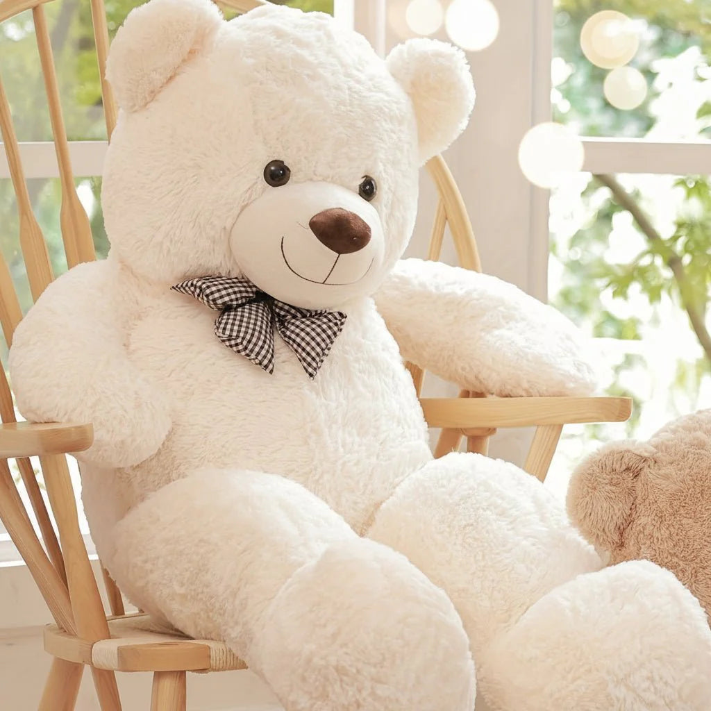 Large Stuffed Teddy Bear Plush Toy for Kids with Soft Cuddly Design