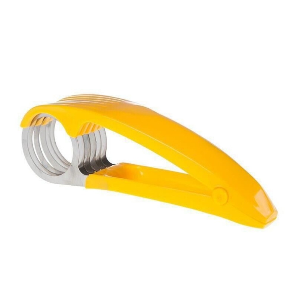 Stainless Steel Curved Banana and Fruit Slicer for Kitchen Chopping and Meal Prep