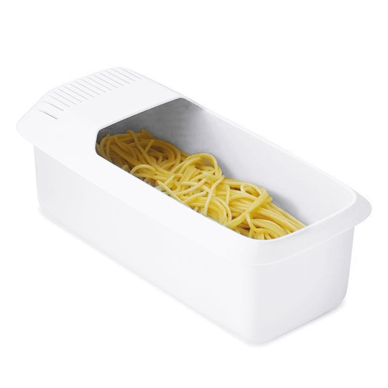 Microwave Pasta Cooker with Built-In Strainer for Vegetables and Spaghetti