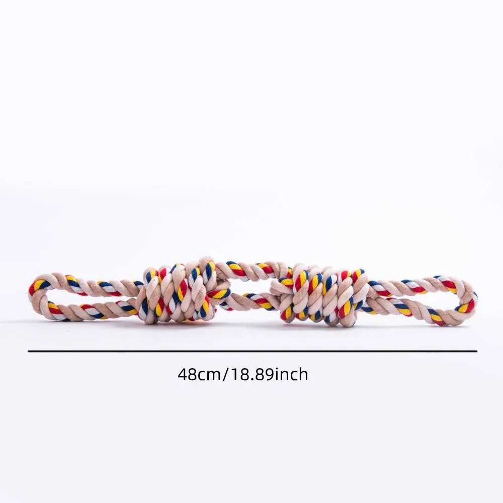 Braided Rope Chew Toy for Dogs with Tug and Fetch Play Design