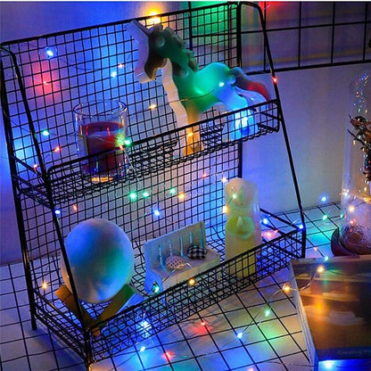 Firefly String Lights, 7Ft 20 LED Battery Operated with Flexible Silver Wire for Mason Jars and Wedding Decor