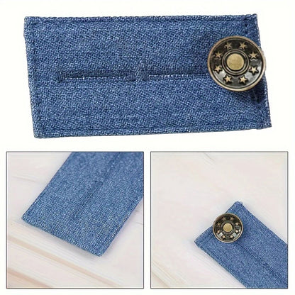 Pant Waistband Button Extenders with Elastic Band for Jeans and Trousers