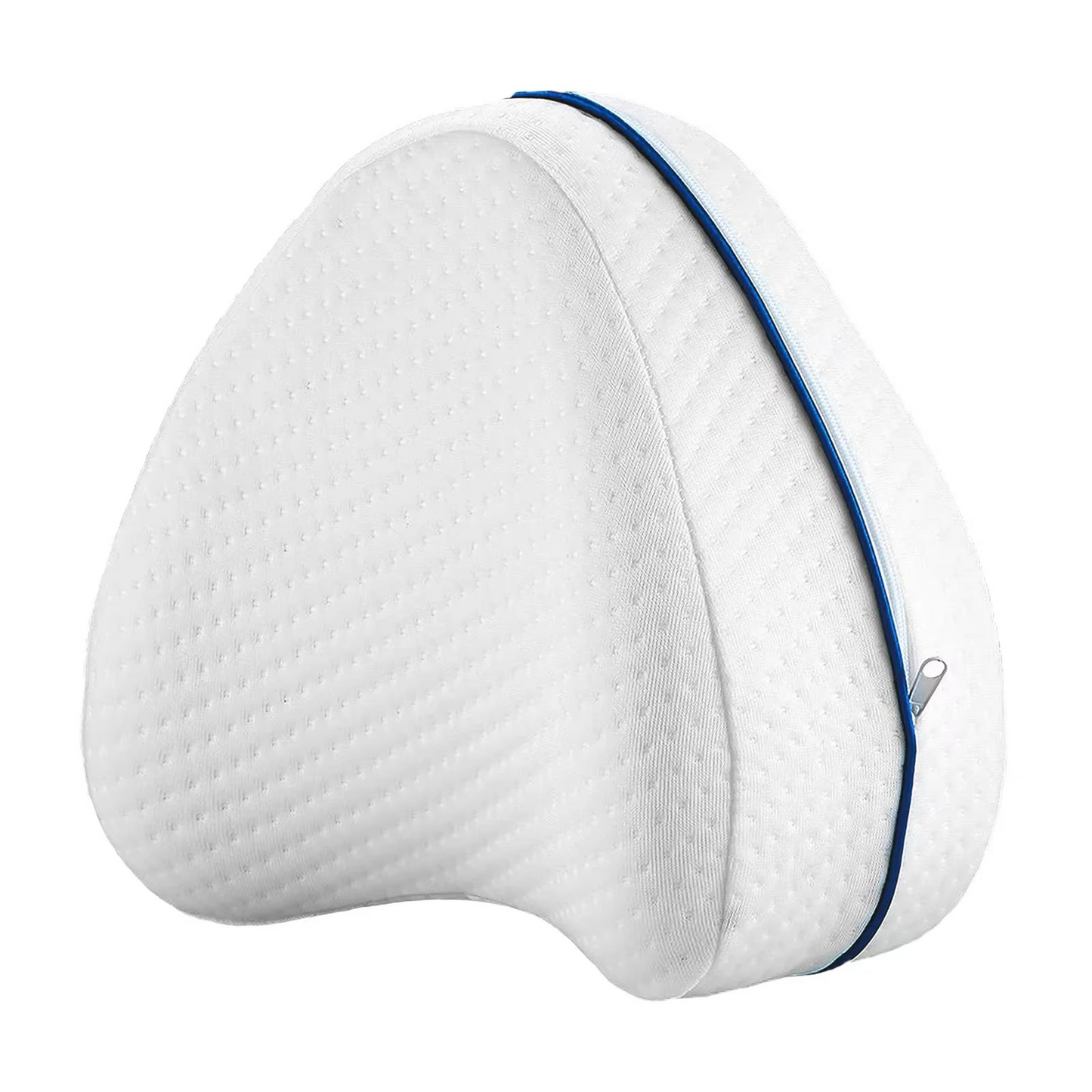 Zippered Leg Pillow Covers in White, Washable Contour Pillowcase, Set of 2