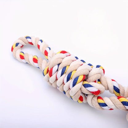 Braided Rope Chew Toy for Dogs with Tug and Fetch Play Design