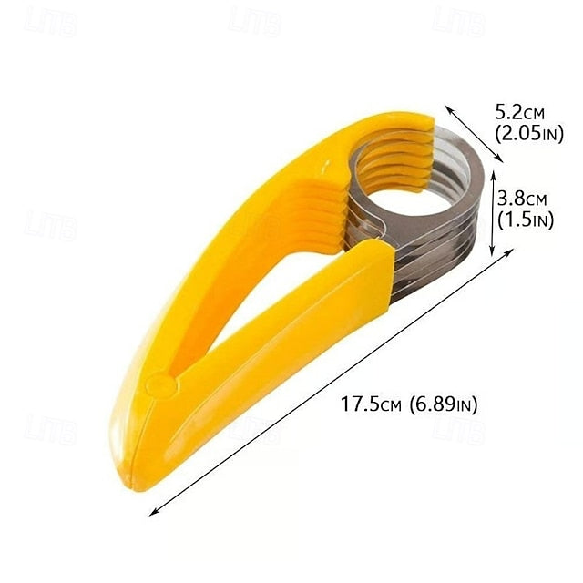 Stainless Steel Manual Fruit and Vegetable Slicer for Banana, Sausage and Salad Preparation
