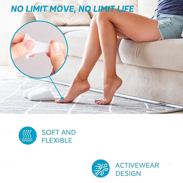 Silicone Toe Spacers with Loop Design, Reusable 6 Pack for Daily Comfort