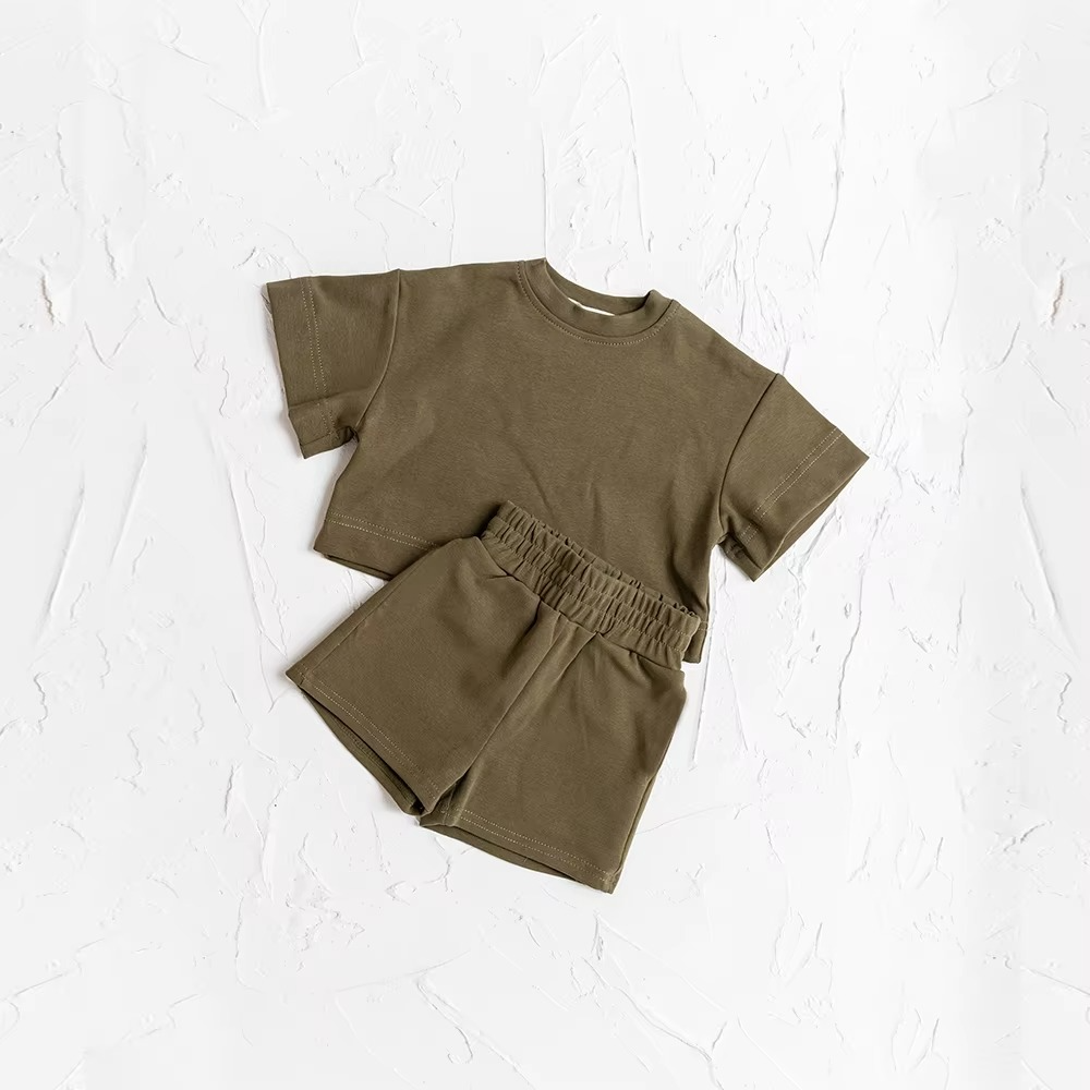 T Shirt and Shorts Set for Summer Play and Everyday Wear for Kids, 2 Piece