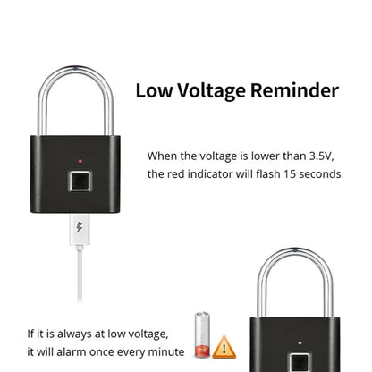 Biometric Fingerprint Lock with Anti Theft Design for Outdoor and Indoor Use