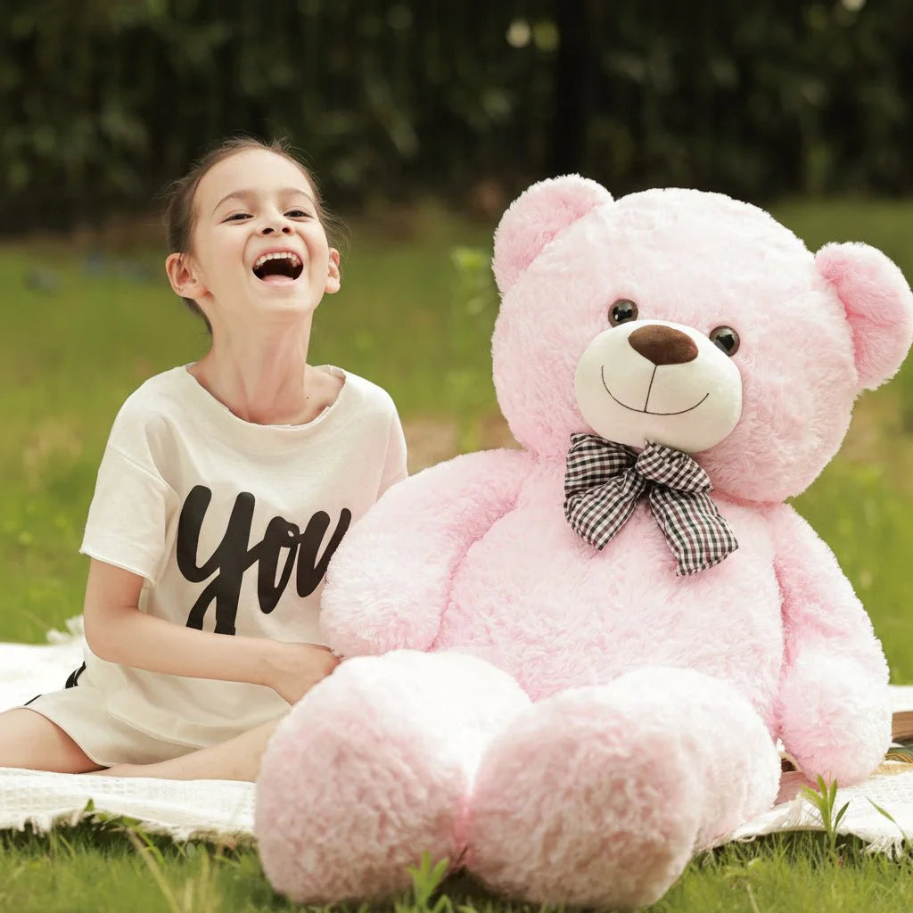 Large Stuffed Teddy Bear Plush Toy for Kids with Soft Cuddly Design