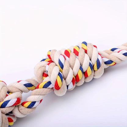 Braided Rope Chew Toy for Dogs with Tug and Fetch Play Design