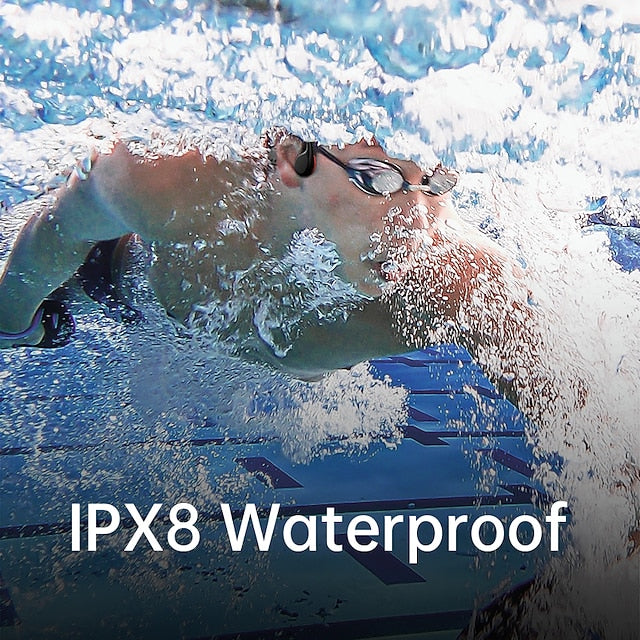 Bone Conduction Bluetooth Headphones with 32GB Memory and IPX8 Waterproof Rating for Swimming