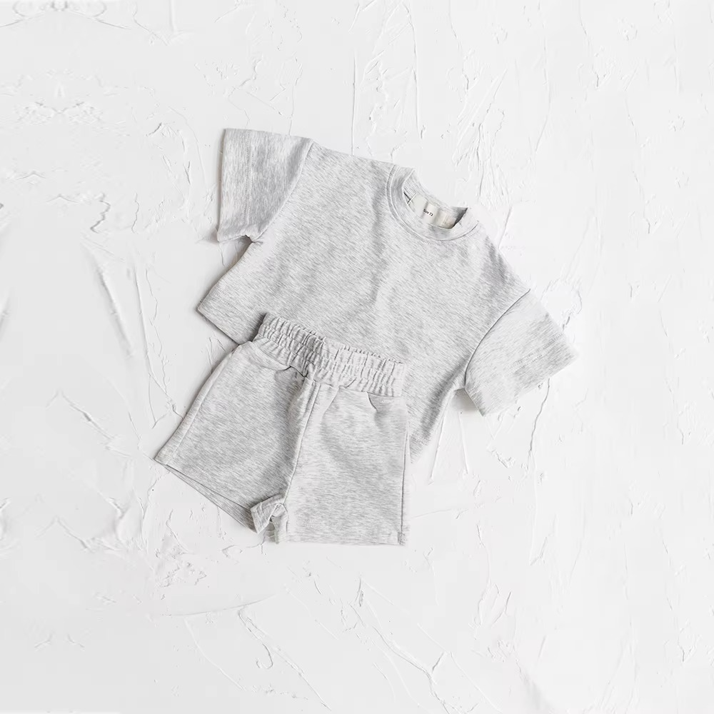 T Shirt and Shorts Set for Summer Play and Everyday Wear for Kids, 2 Piece