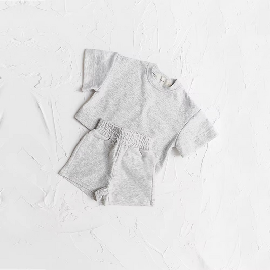 T Shirt and Shorts Set for Summer Play and Everyday Wear for Kids, 2 Piece