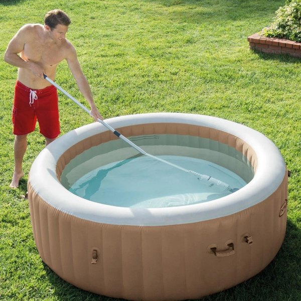 Cordless Handheld Pool Vacuum with Brush Attachments for Above Ground Pool Cleaning