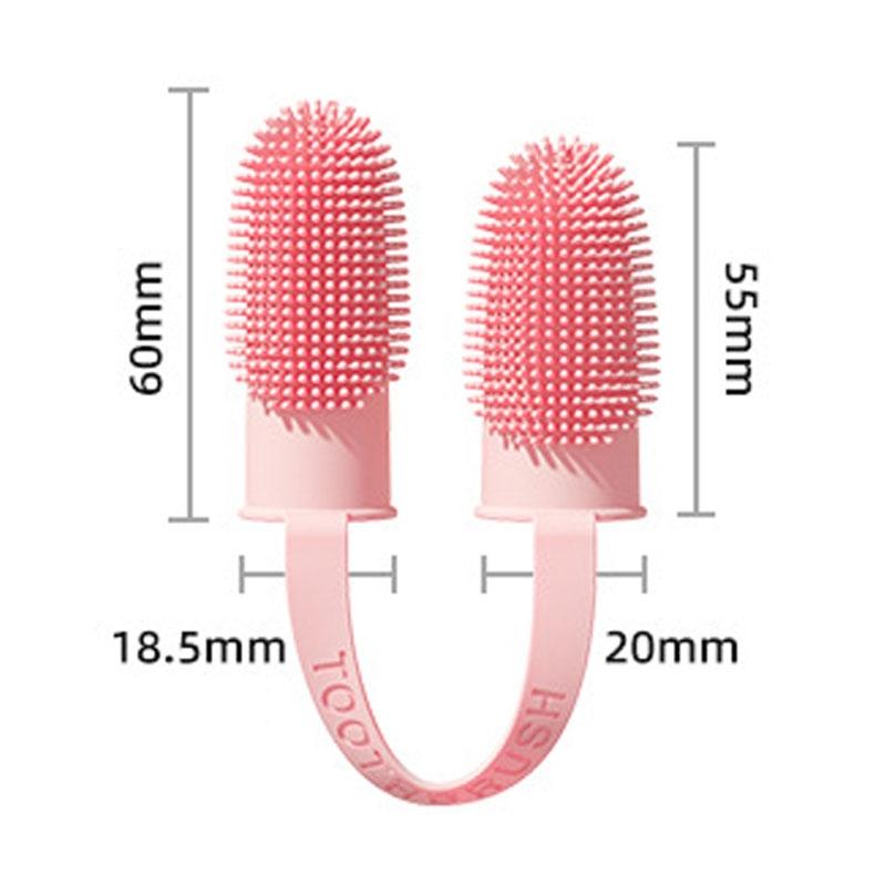 Silicone Finger Toothbrush Set for Dogs and Cats, 2-Pack Reusable