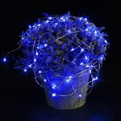 Firefly String Lights, 7Ft 20 LED Battery Operated with Flexible Silver Wire for Mason Jars and Wedding Decor