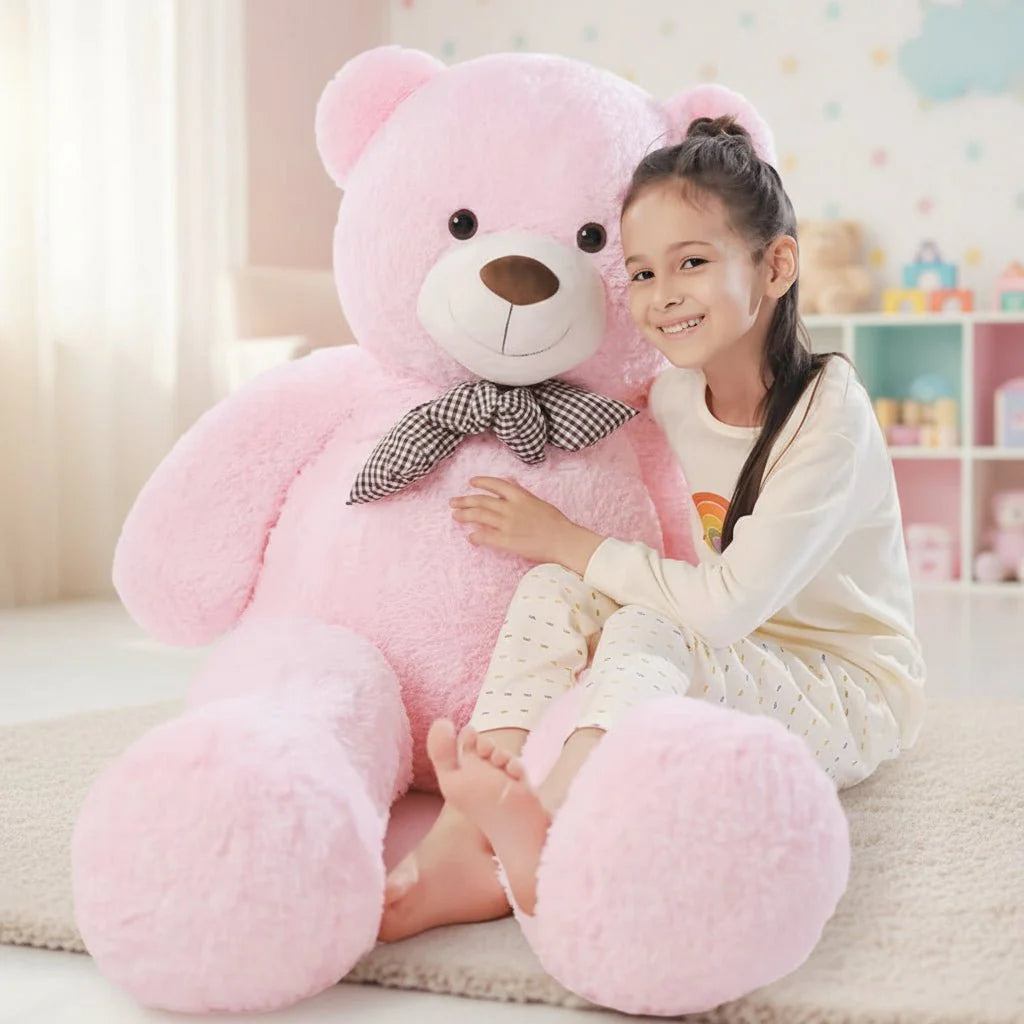 Large Stuffed Teddy Bear Plush Toy for Kids with Soft Cuddly Design