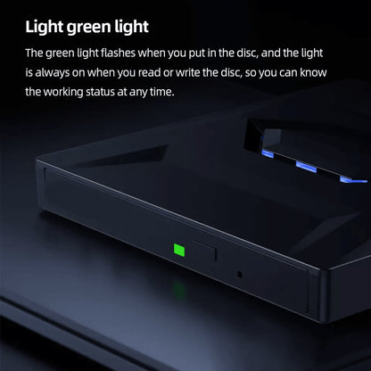 External CD and DVD Drive with SD Card and USB Hub for Laptop and PC