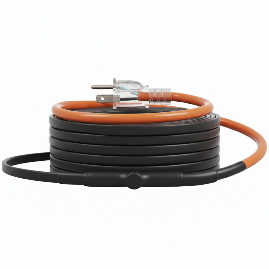 Self-Regulating Pipe Heating Cable with Freeze Prevention Wrap for Water Lines