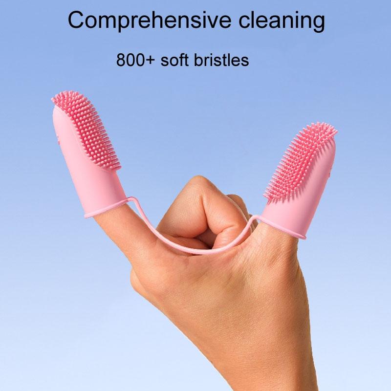 Silicone Finger Toothbrush Set for Dogs and Cats, 2-Pack Reusable