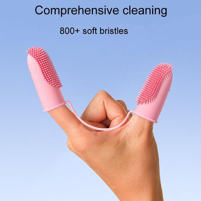 Silicone Finger Toothbrush Set for Dogs and Cats, 2-Pack Reusable