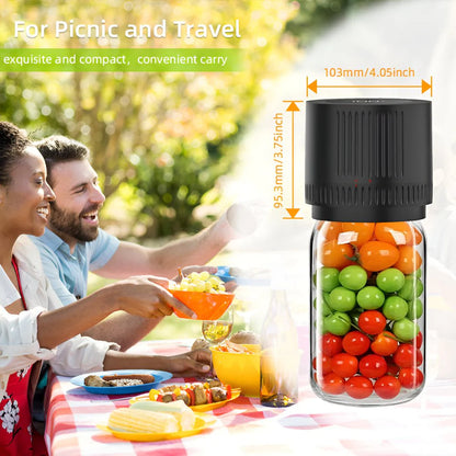 Electric Vacuum Sealer Kit for Wide and Regular Mouth Mason Jars