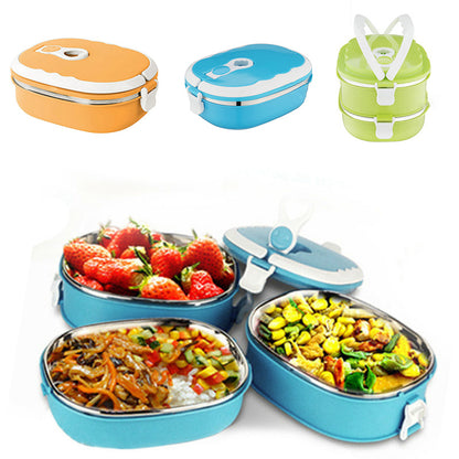 Thermal Insulated Lunch Box with Stainless Steel Interior for Meals