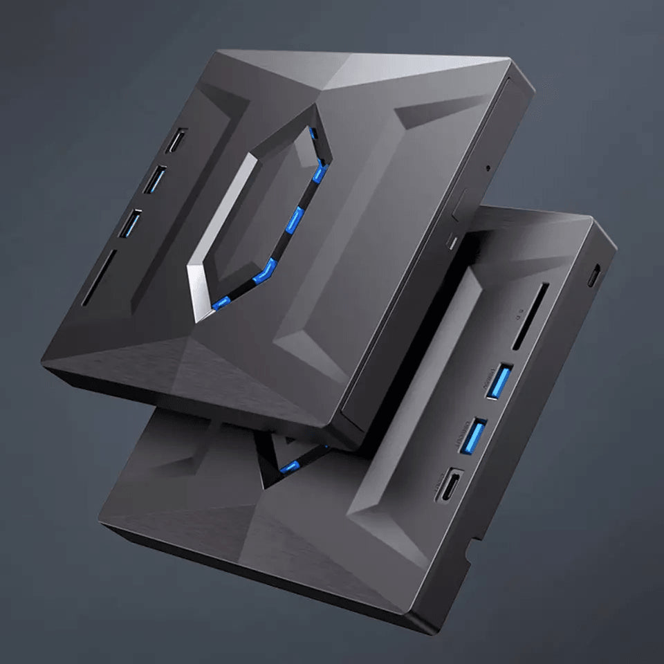 External CD and DVD Drive with SD Card and USB Hub for Laptop and PC
