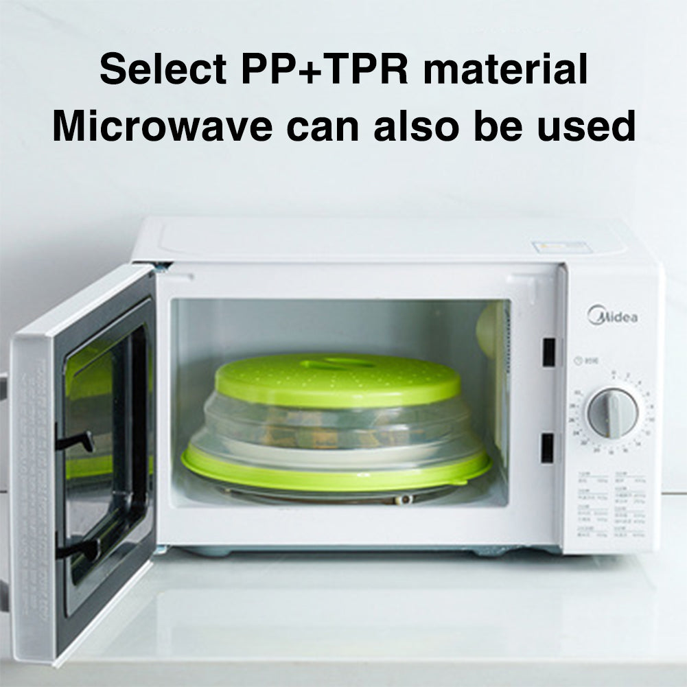 Reusable Silicone Microwave Lid with Foldable Design for Cooking and Food Storage