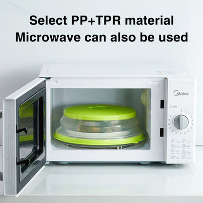 Reusable Silicone Microwave Lid with Foldable Design for Cooking and Food Storage