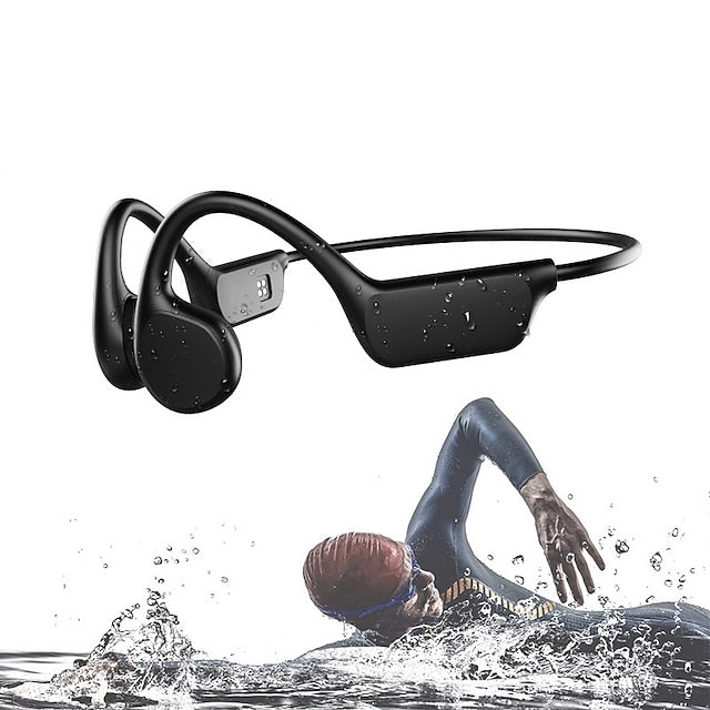 Bone Conduction Bluetooth Headphones with 32GB Memory and IPX8 Waterproof Rating for Swimming