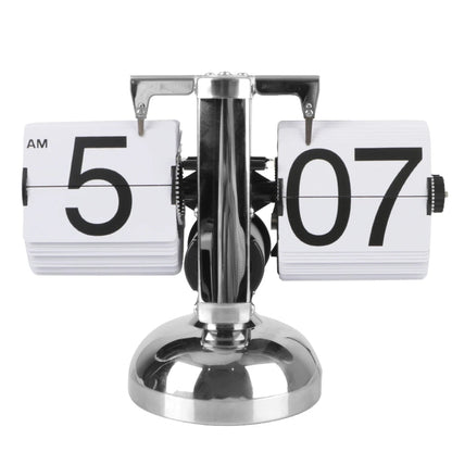 Flip Card Desk Clock with Silent Quartz Movement and Large Numbers