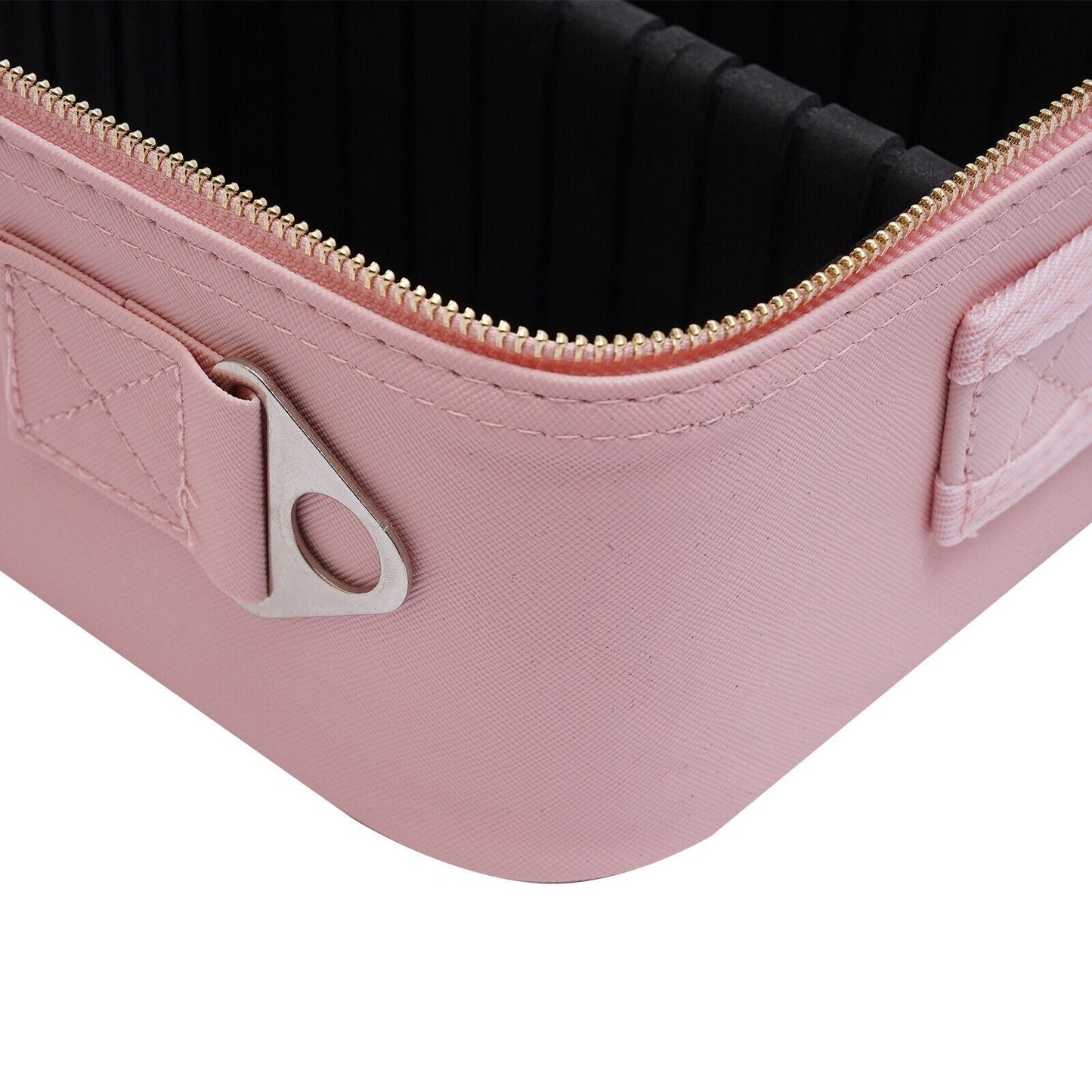 Makeup Organizer Case with Adjustable LED Mirror and Multiple Compartments