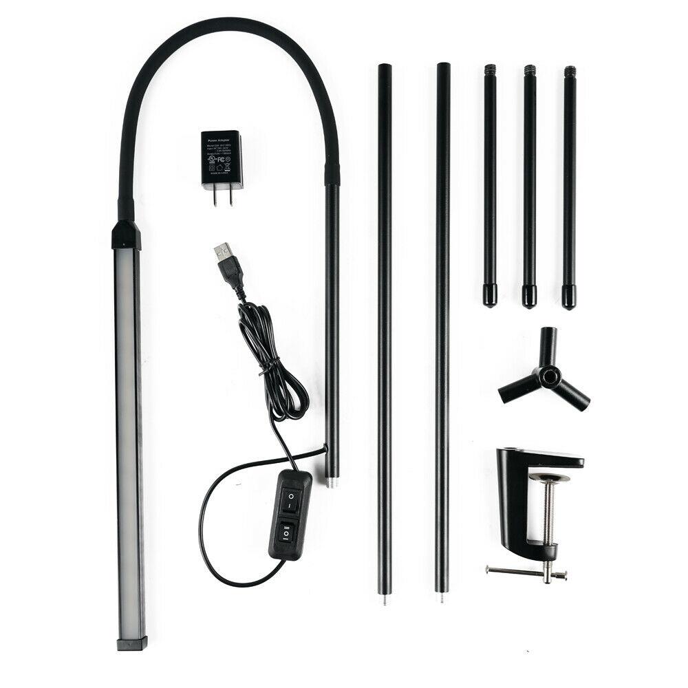 Adjustable Reading Lamp with Dual Brightness and Clip Mount, 1000 Lumens