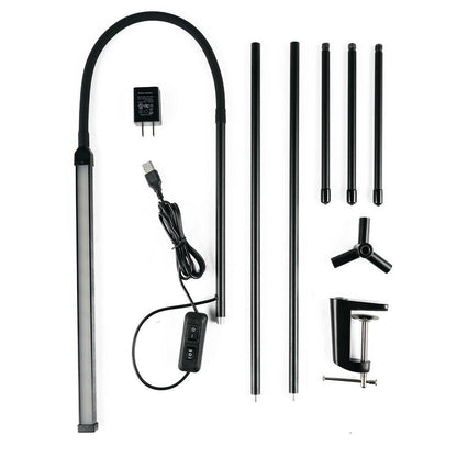 Adjustable Reading Lamp with Dual Brightness and Clip Mount, 1000 Lumens
