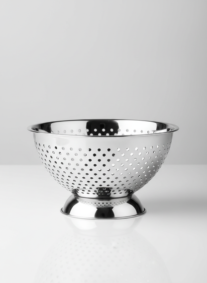 Silver Colander Bowl Kitchen