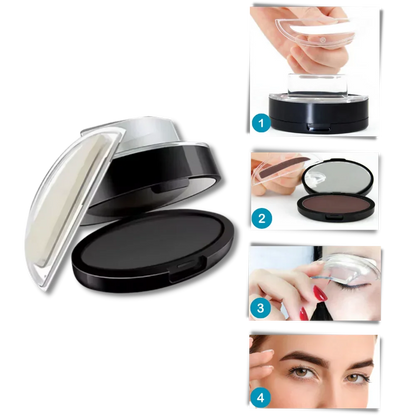Eyebrow Stamp Kit with Dual Stamps and Powder, 3 Shades