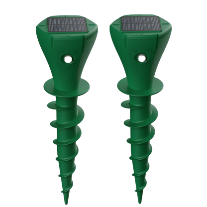 Solar Ultrasonic Snake Repeller with Ground Stake and Battery Backup