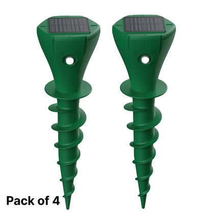 Solar Ultrasonic Snake Repeller with Ground Stake and Battery Backup