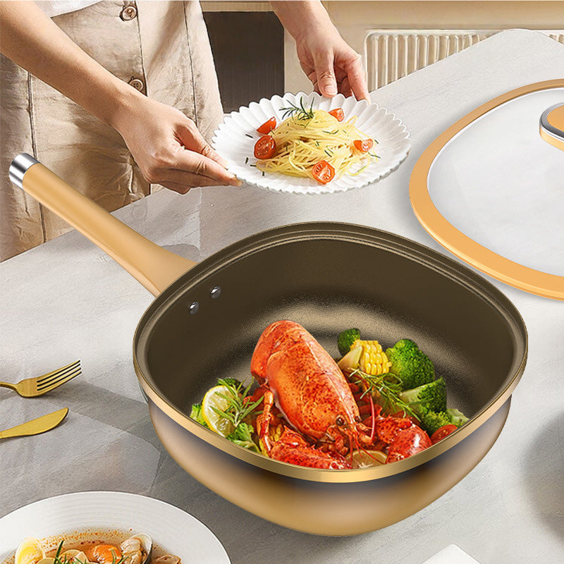 Titanium Coated Non-Stick Frying Pan for Oil-Free Cooking