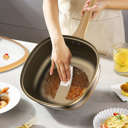 Titanium Coated Non-Stick Frying Pan for Oil-Free Cooking