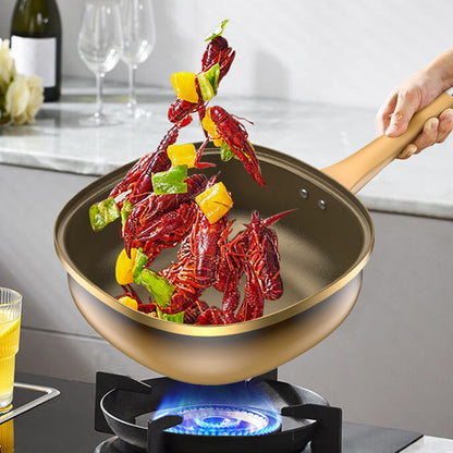 Titanium Coated Non-Stick Frying Pan for Oil-Free Cooking