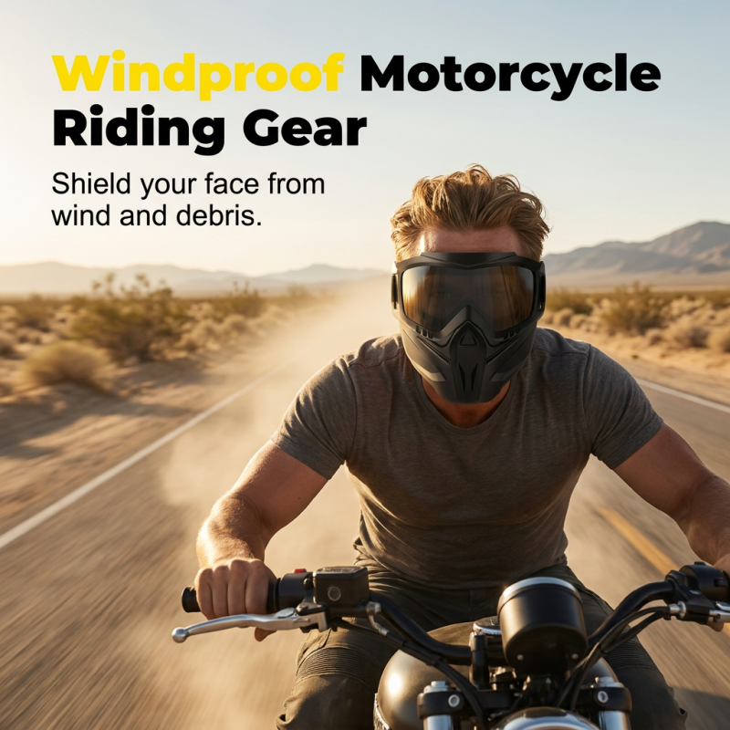 Full Face Protective Mask with Detachable Goggles and Anti-Fog Vents All Vera Mart