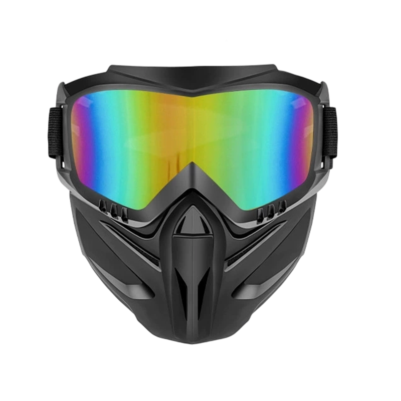 Full Face Protective Mask with Detachable Goggles and Anti-Fog Vents All Vera Mart