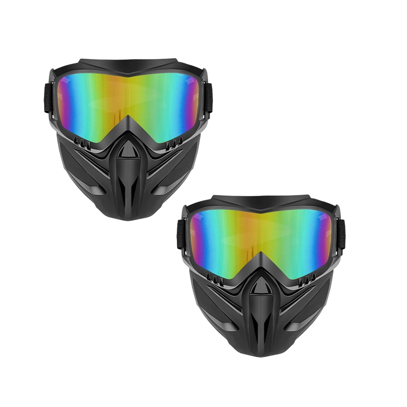 Full Face Protective Mask with Detachable Goggles and Anti-Fog Vents All Vera Mart
