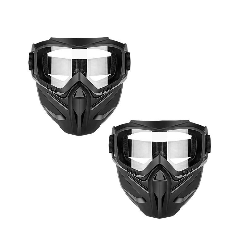Full Face Protective Mask with Detachable Goggles and Anti-Fog Vents All Vera Mart